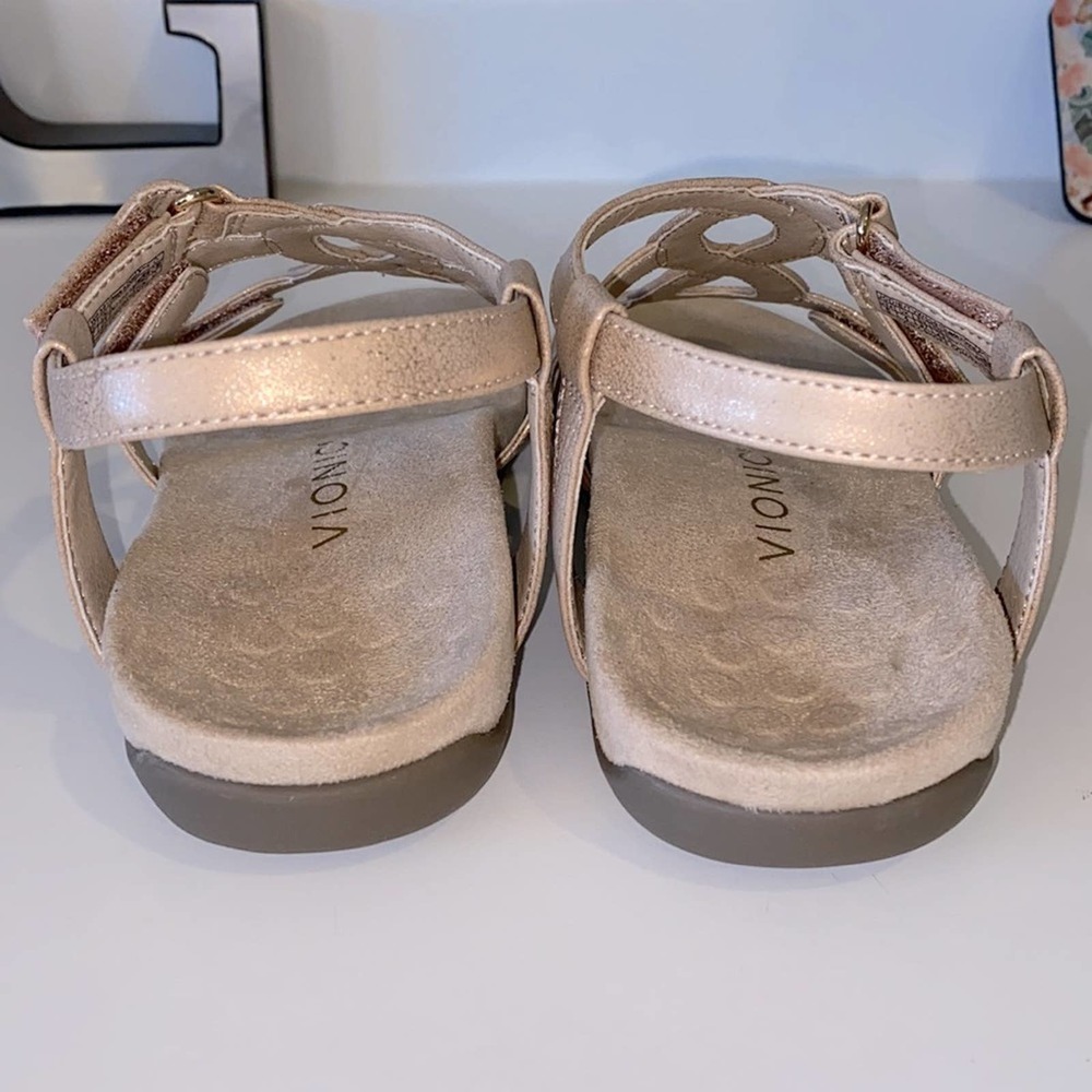 Nib Vionic Rest Jodie Rose Gold Adjustable Sandals - image 6